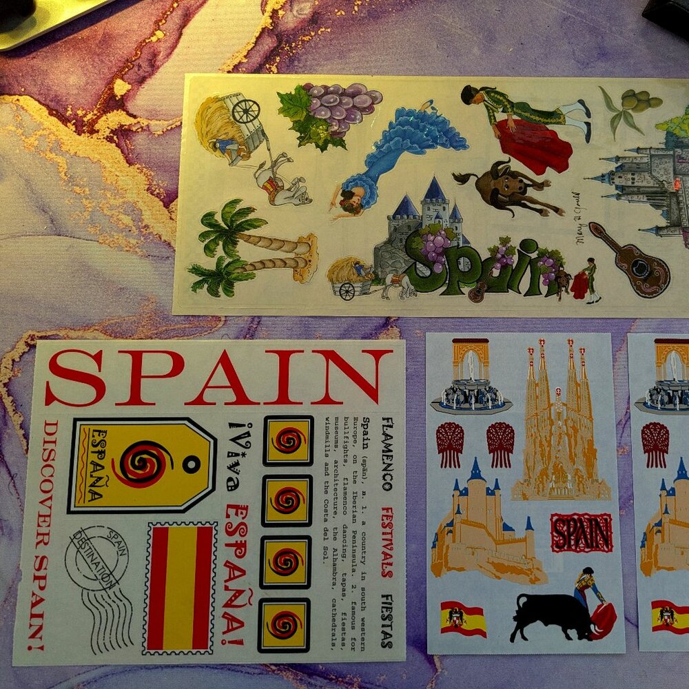 Spain Scrapbook Stickers